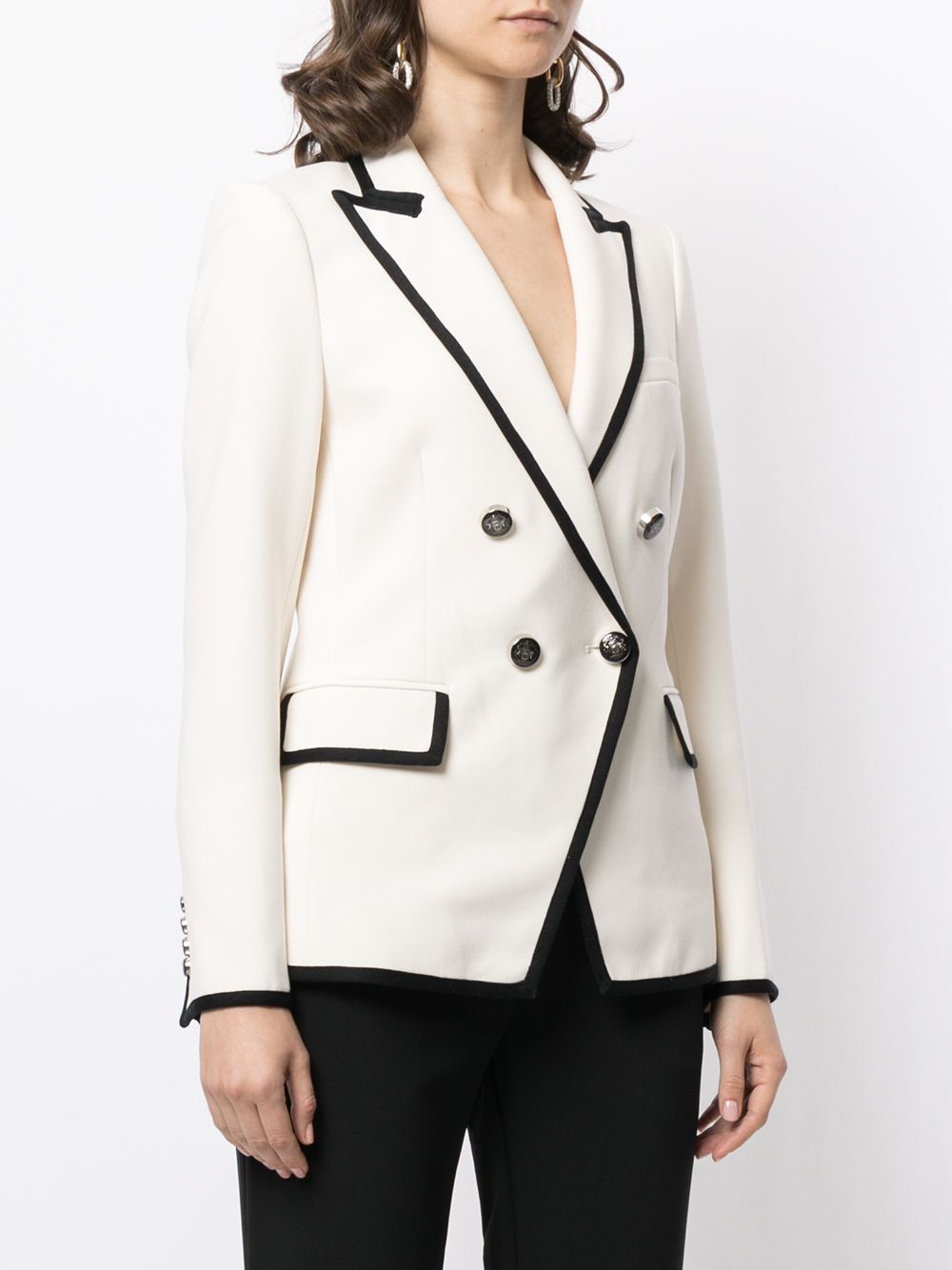 фото Veronica beard contrasting trim blazer