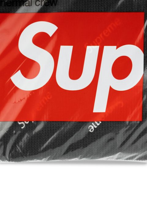 supreme hanes thermal crew black