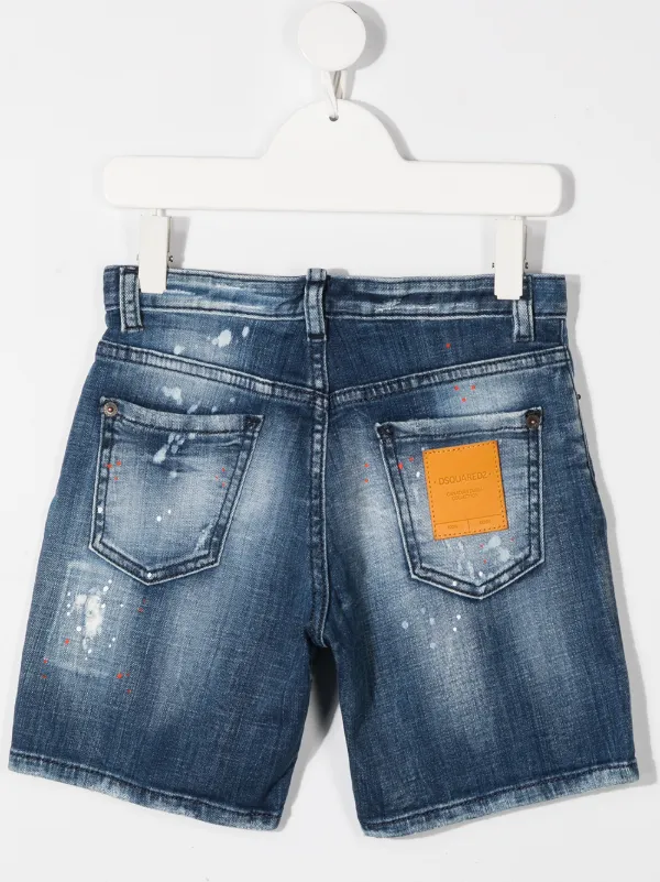 Dsquared2 Kids blue distressed paint 