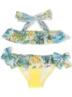 Image 1 of Il Gufo ruffled halterneck bikini set