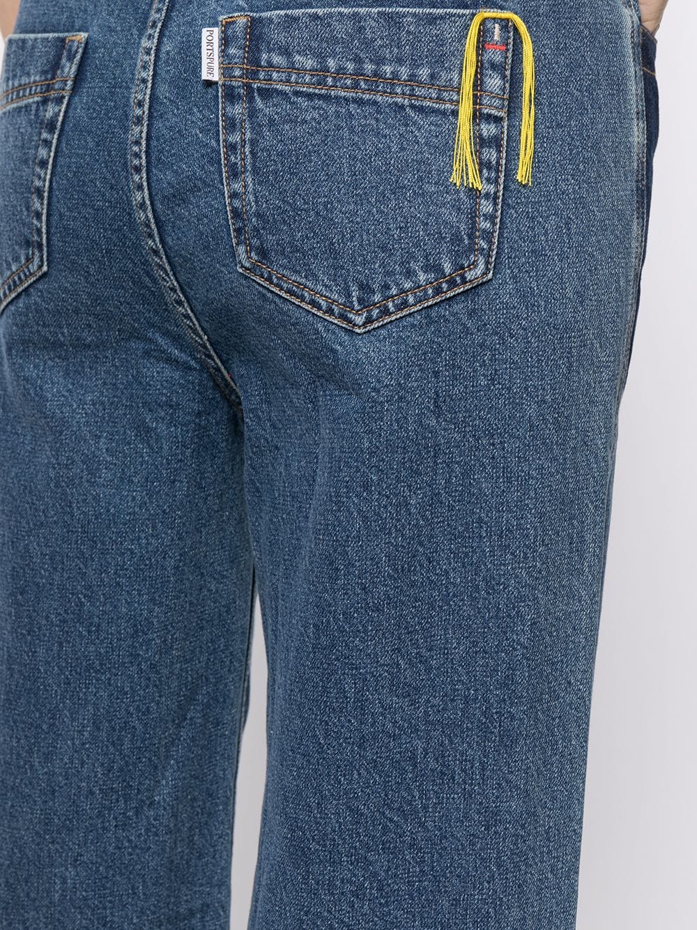 фото Portspure широкие джинсы с контрастными карманами
