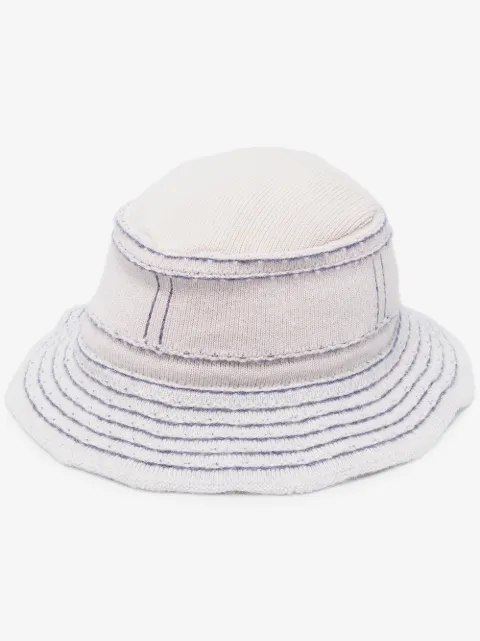 Barrie contrast stitching bucket hat