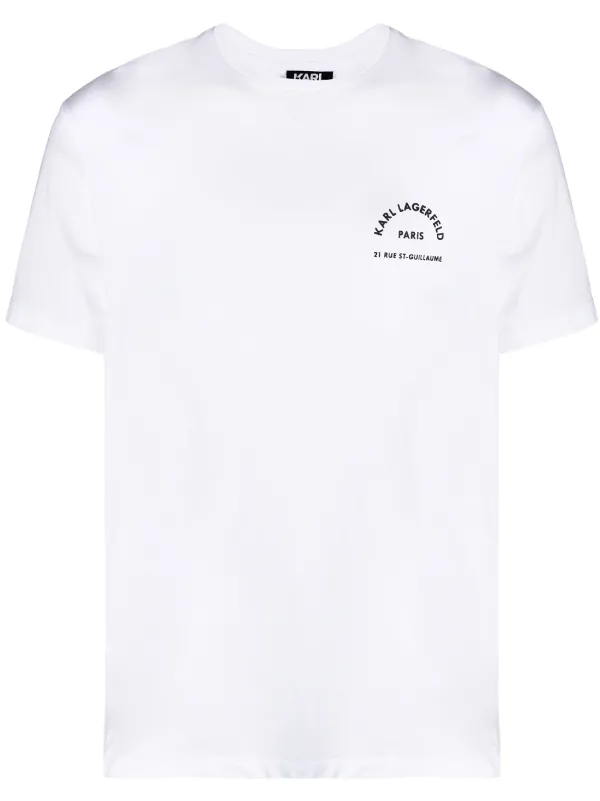 Lagerfeld White Chest Logo T-Shirt