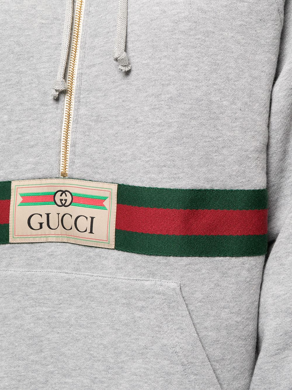 фото Gucci худи с нашивкой-логотипом и отделкой web