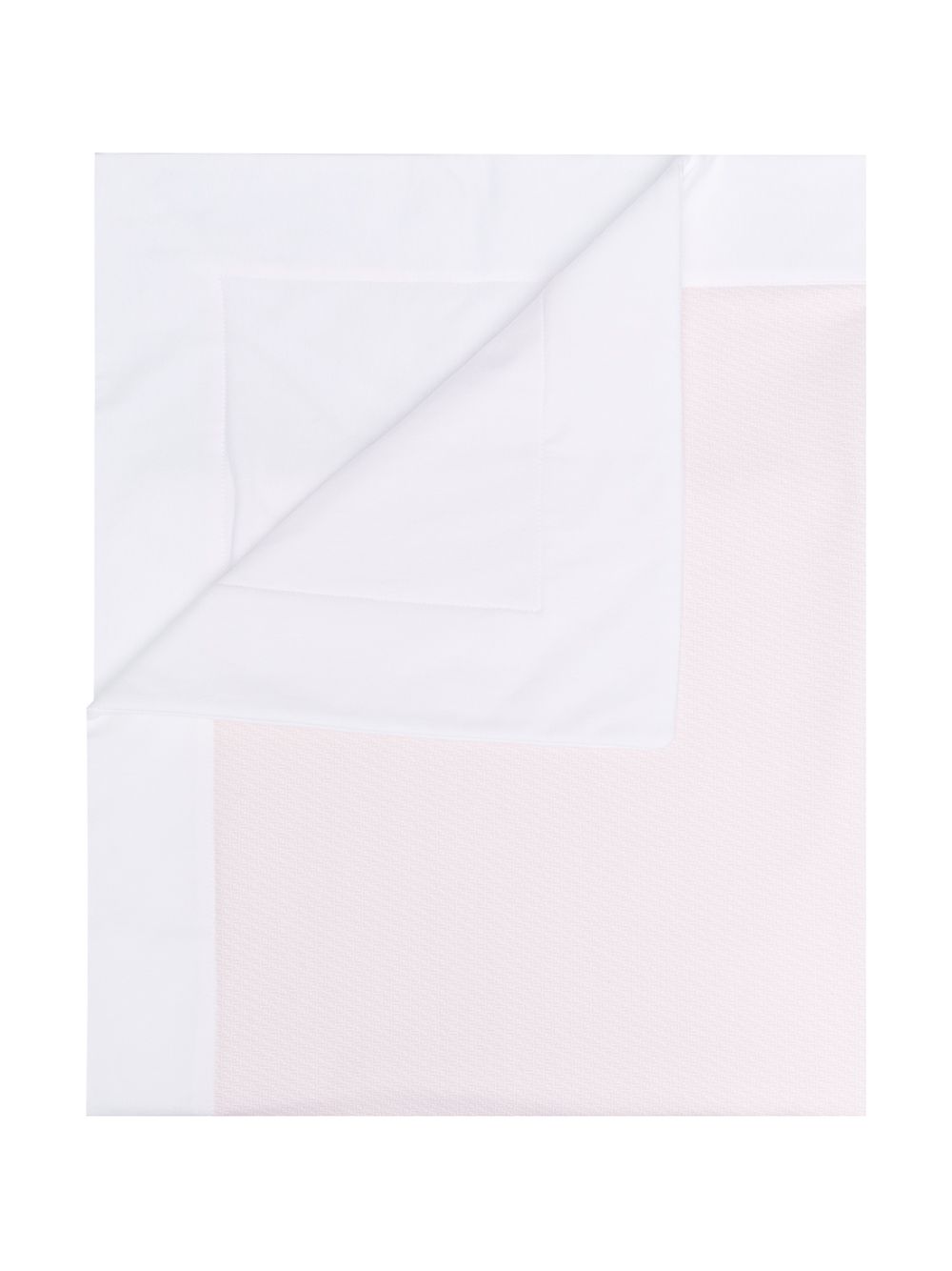 Fendi Kids' Contrasting-trim Cotton Blanket In Pink