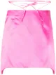Image 1 of Helmut Lang self-tie waist satin mini skirt