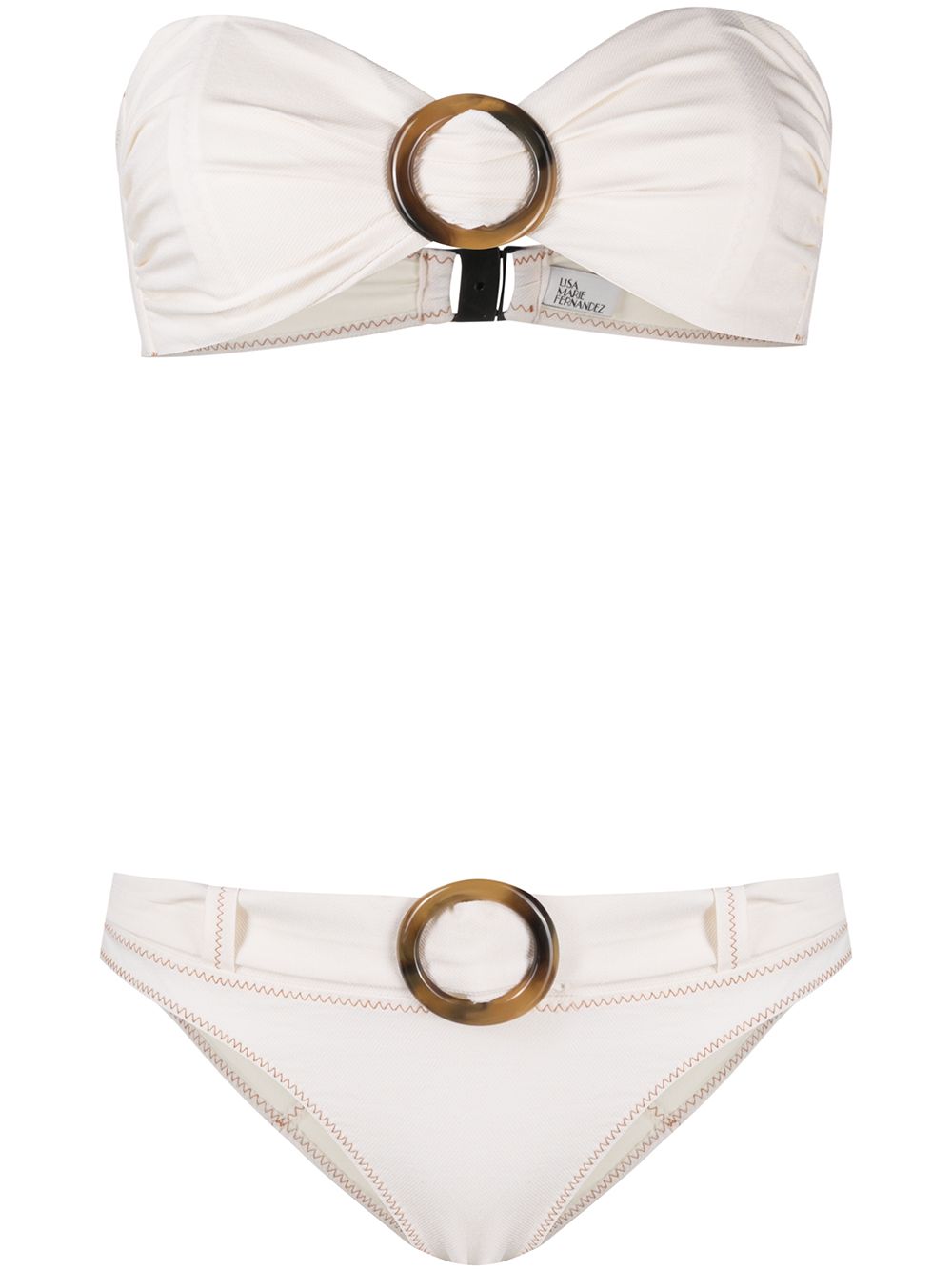 

Lisa Marie Fernandez bandeaux bikini set - Neutrals