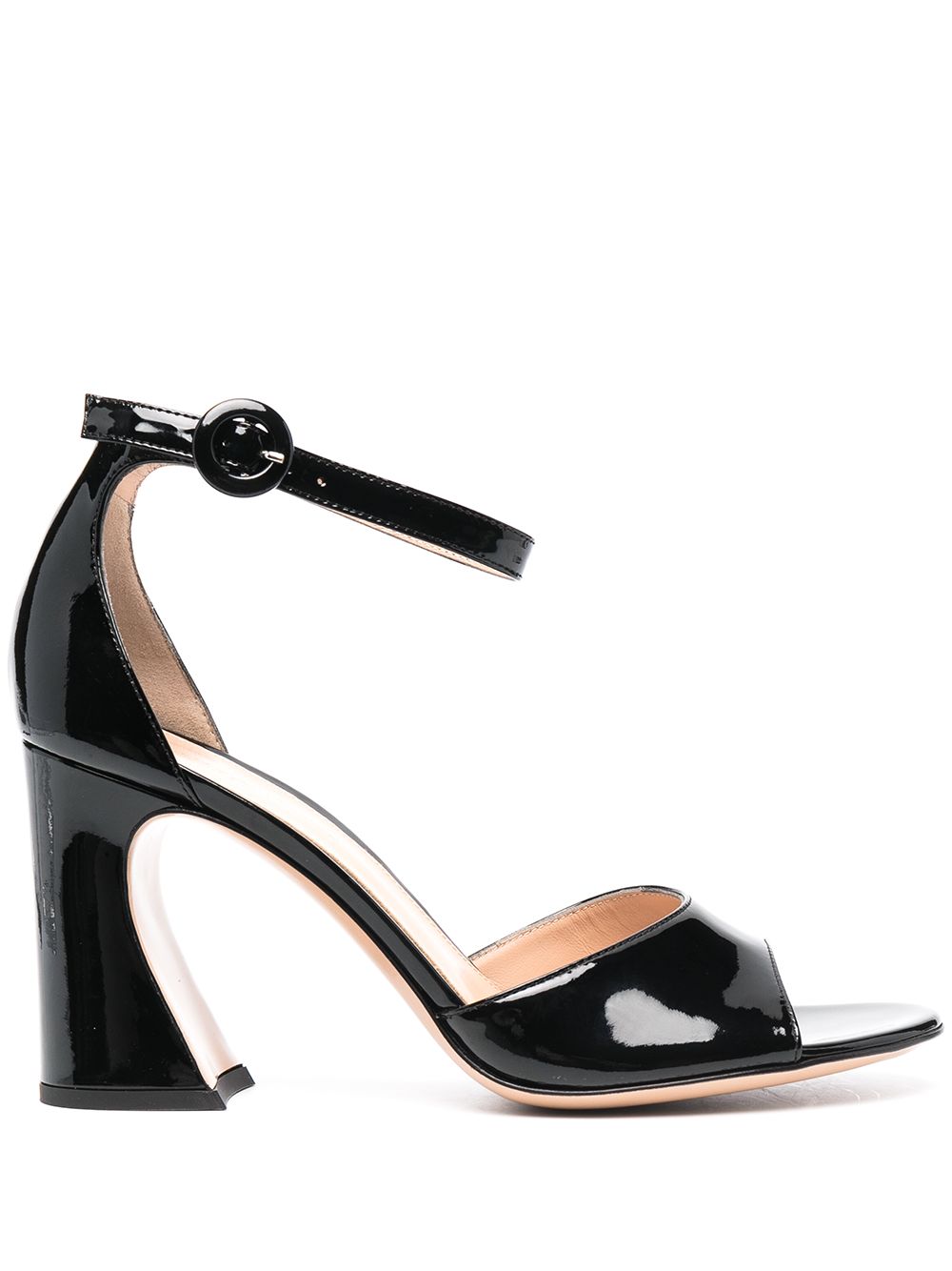 

Gianvito Rossi sandalias con tacón cuadrado de 80mm - Negro