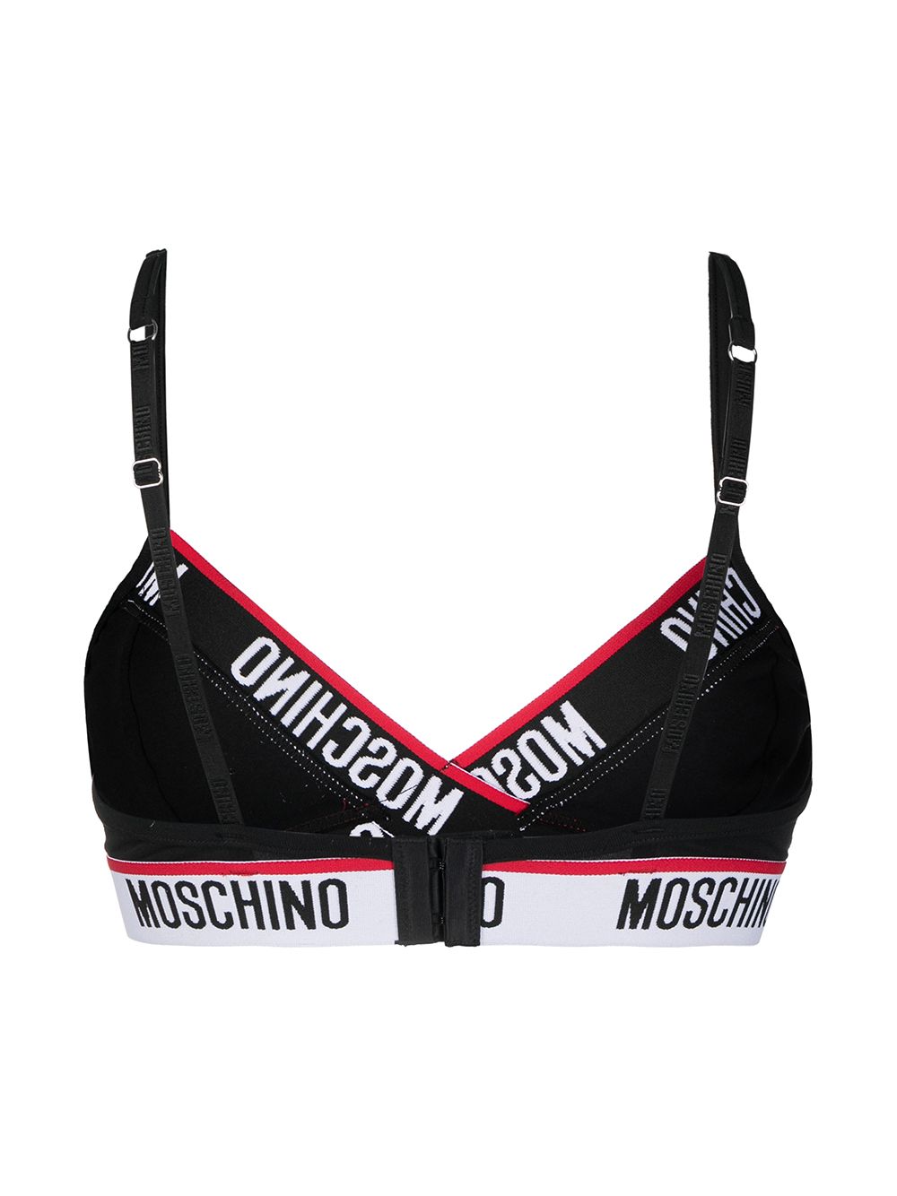 фото Moschino бюстгальтер с логотипом и треугольными чашками