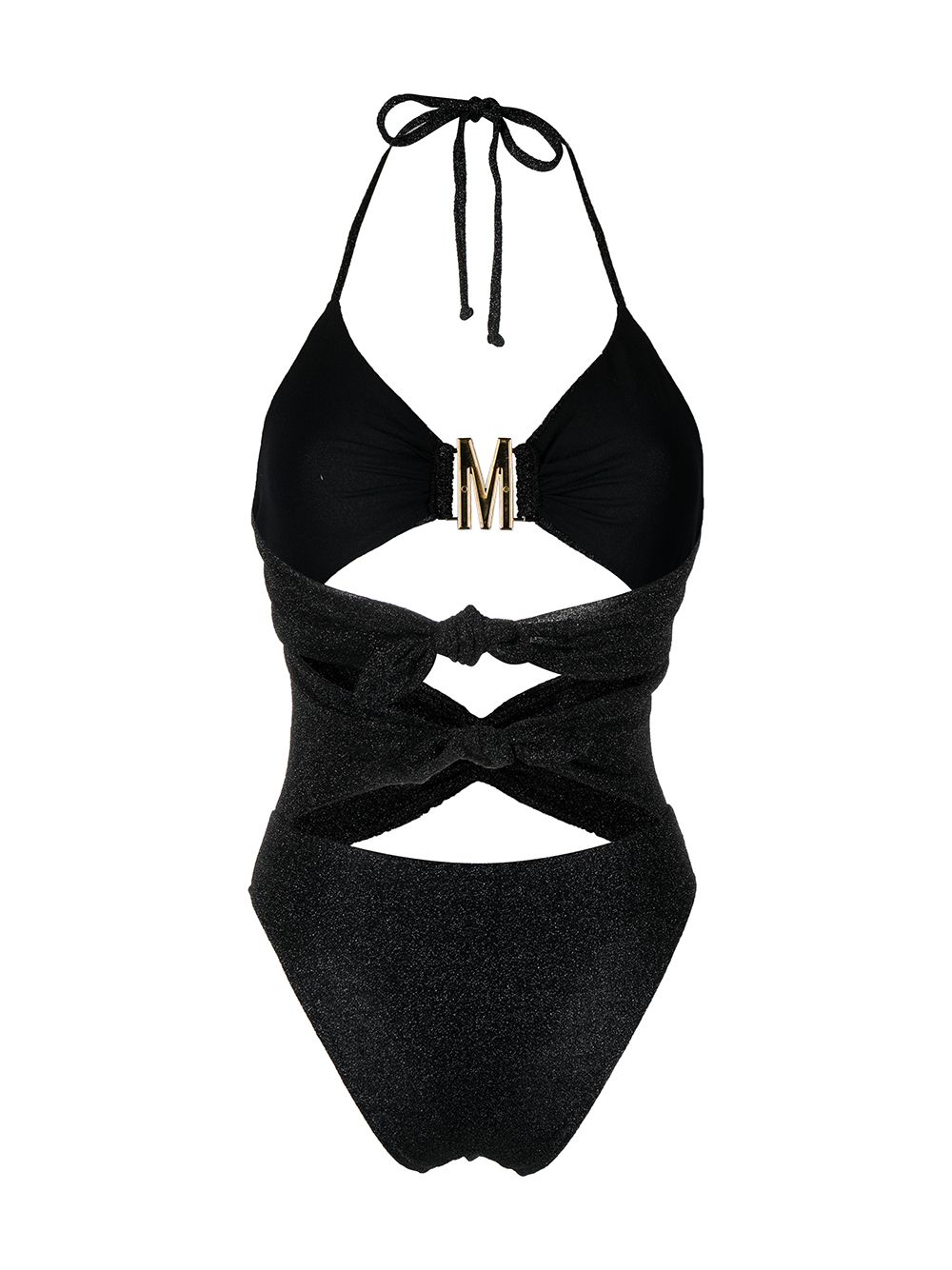 фото Moschino купальник с вырезами и логотипом