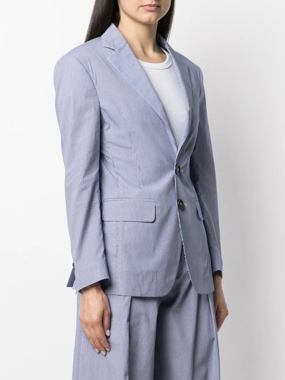 Dsquared2 Micro Checked Dean Over Blazer In Blue In Blue