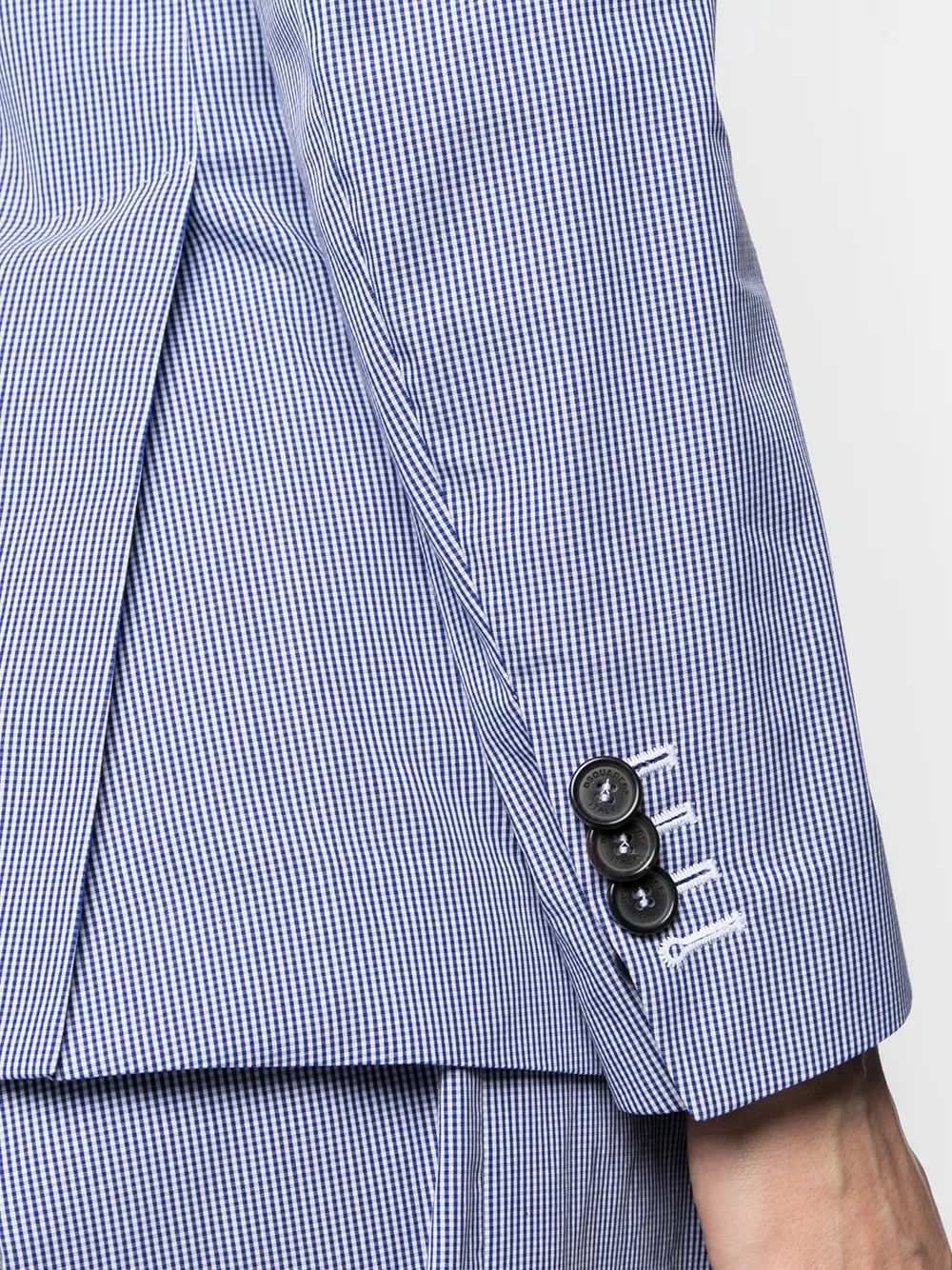 Dsquared2 Micro Checked Dean Over Blazer In Blue In Blue