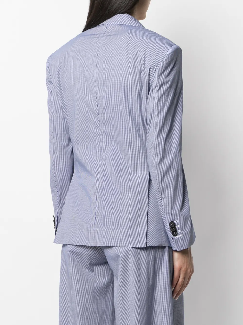 Dsquared2 Micro Checked Dean Over Blazer In Blue In Blue