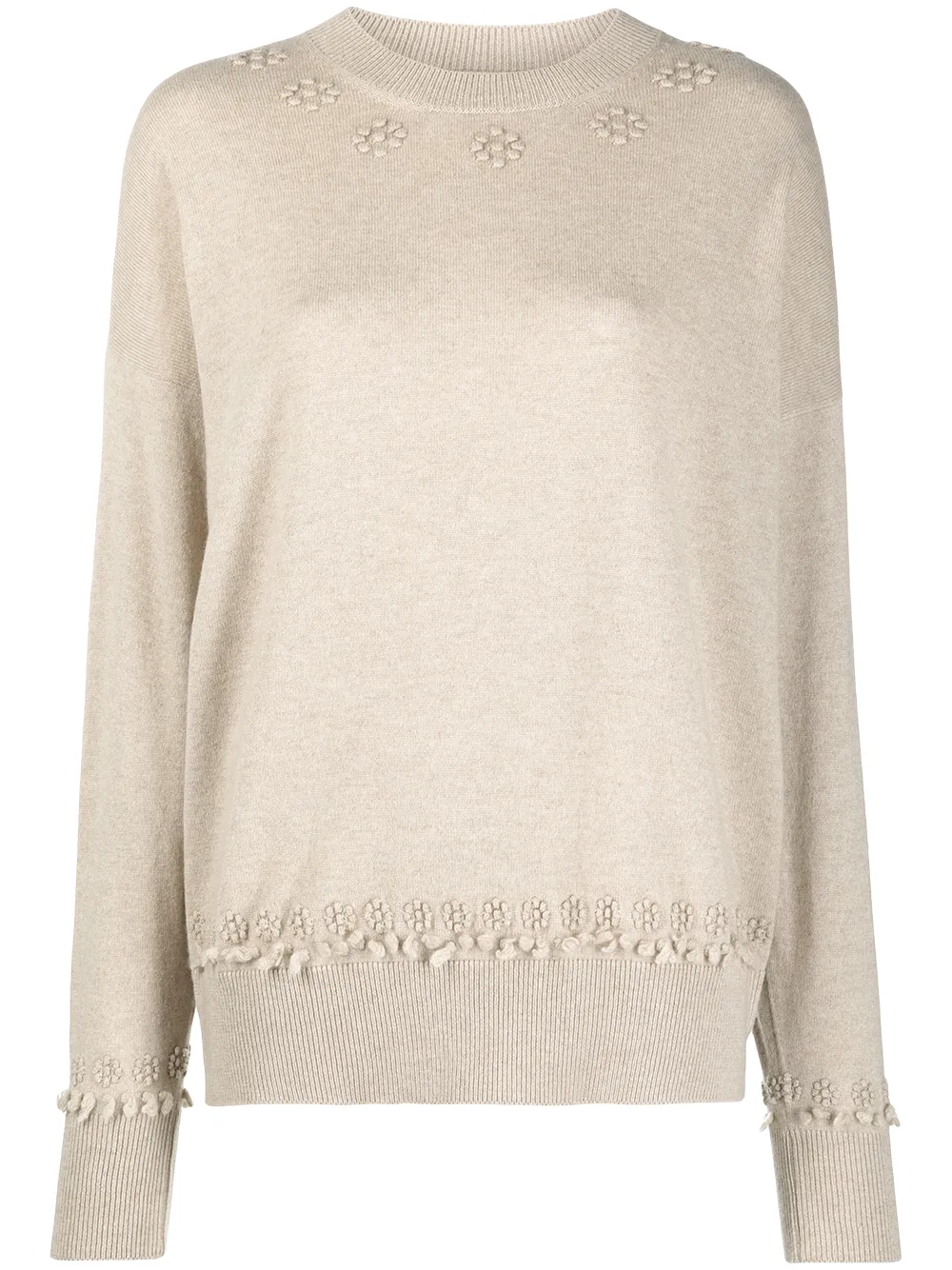 

Barrie round neck cashmere jumper - Neutrals