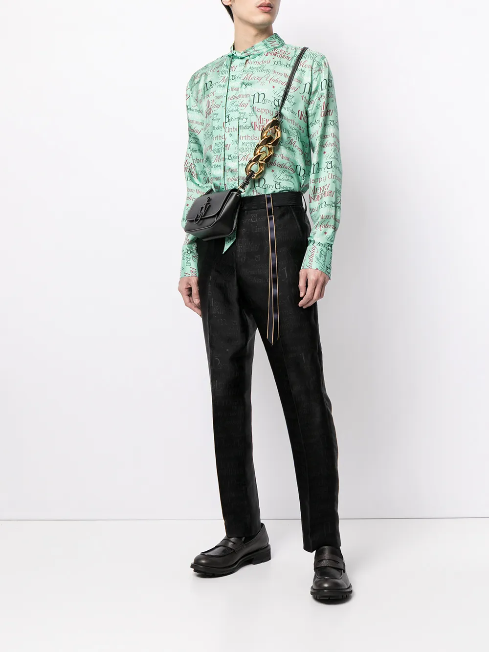 фото Doublet рубашка с надписью и завязками