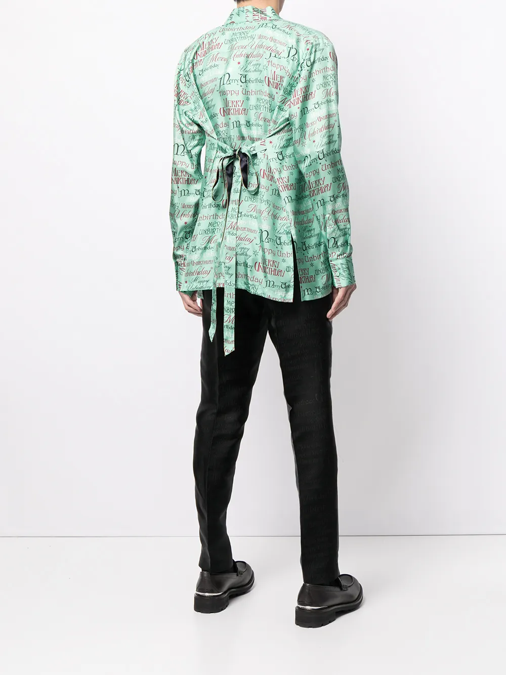 фото Doublet рубашка с надписью и завязками