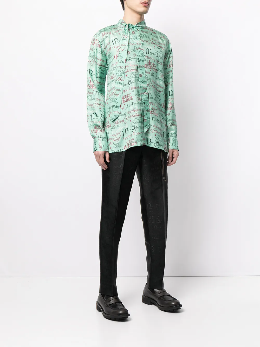 фото Doublet рубашка с надписью и завязками