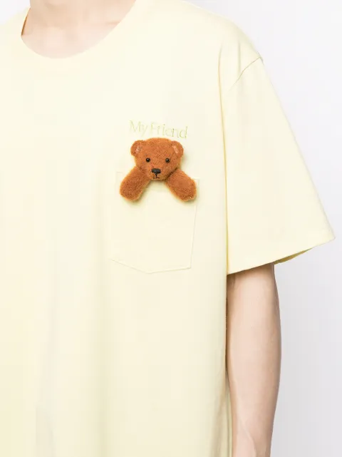 Doublet yellow bear-appliqué 