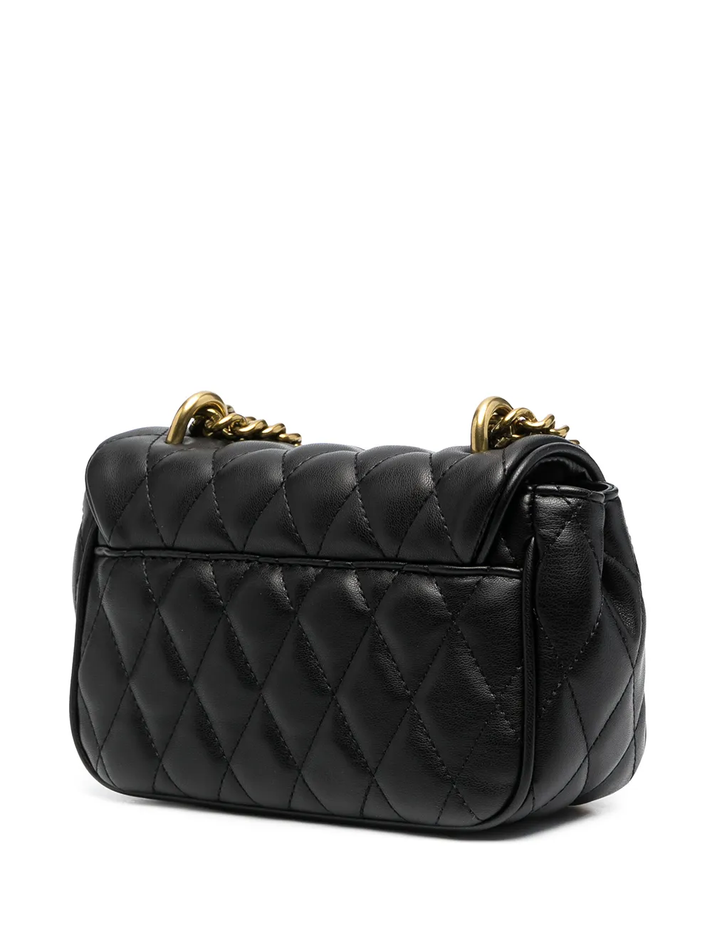 фото Versace jeans couture стеганая сумка через плечо с металлическим логотипом