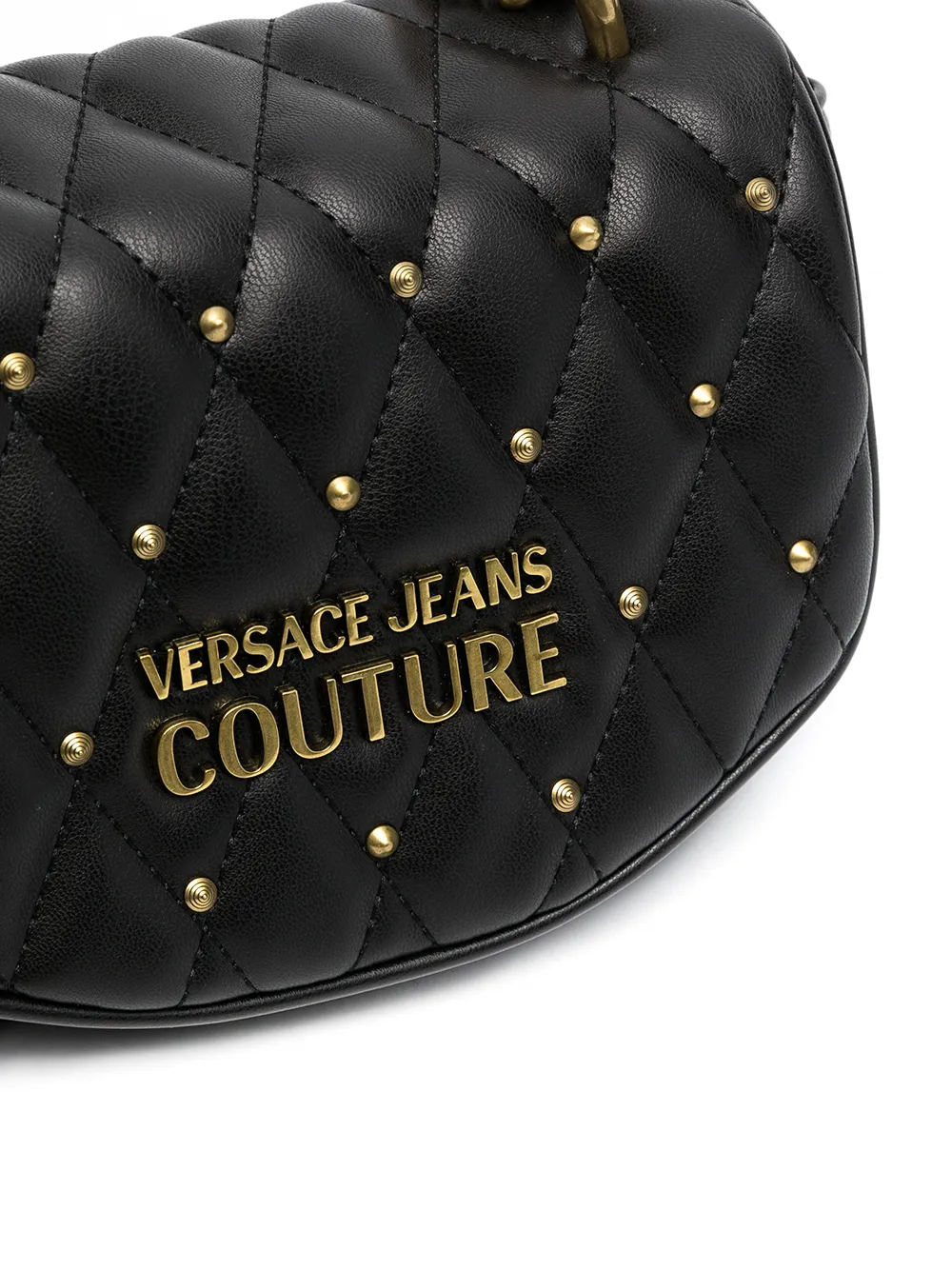 фото Versace jeans couture стеганая сумка через плечо с металлическим логотипом