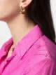 Image 2 of Versace Medusa chain hoop earrings