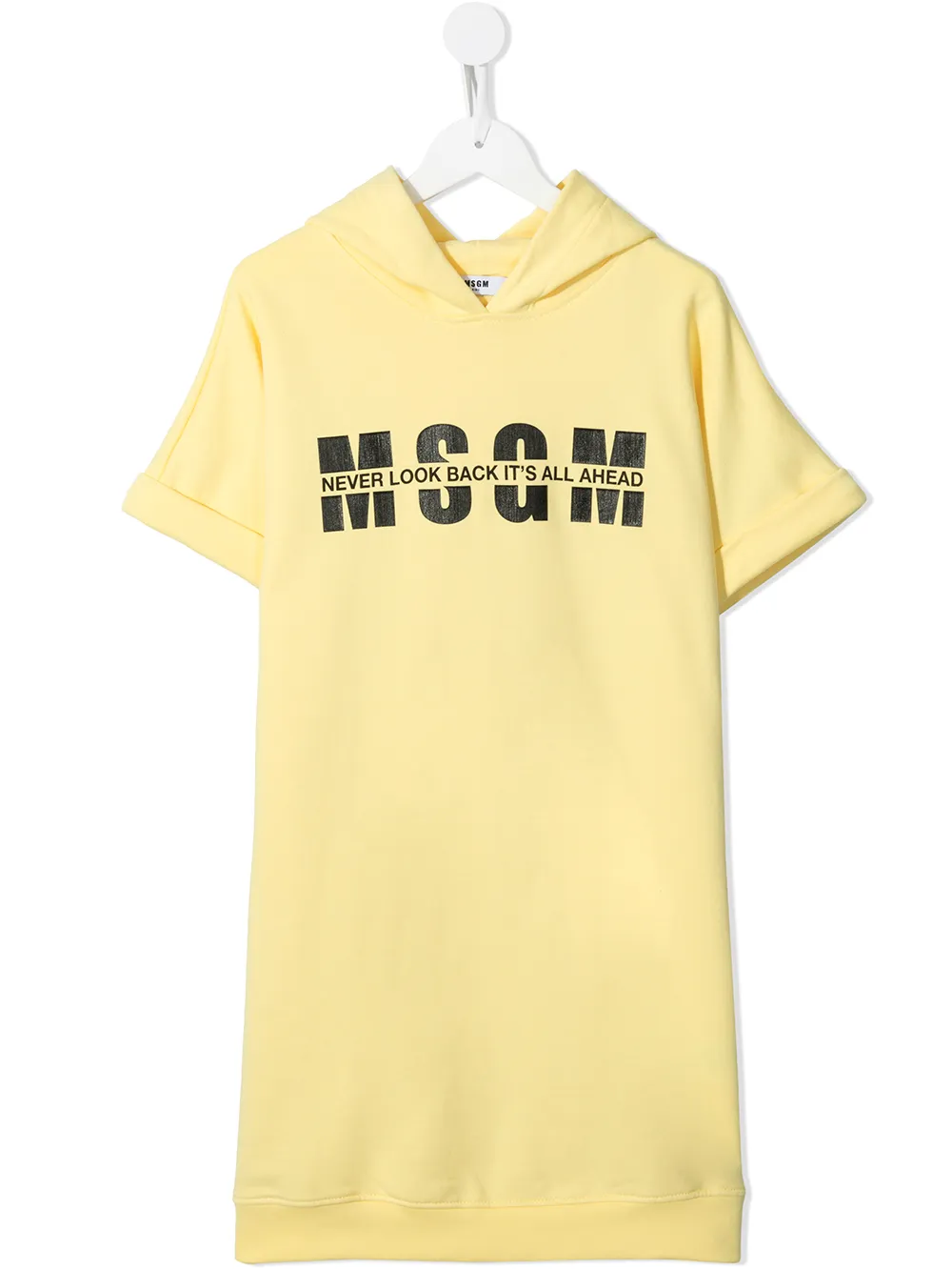 фото Msgm kids платье с капюшоном и логотипом