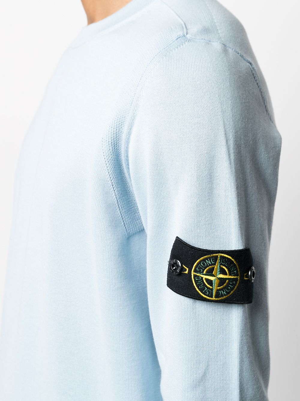 фото Stone island пуловер с круглым вырезом и нашивкой