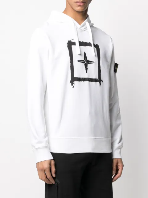 stone island text weave moletom com capuz