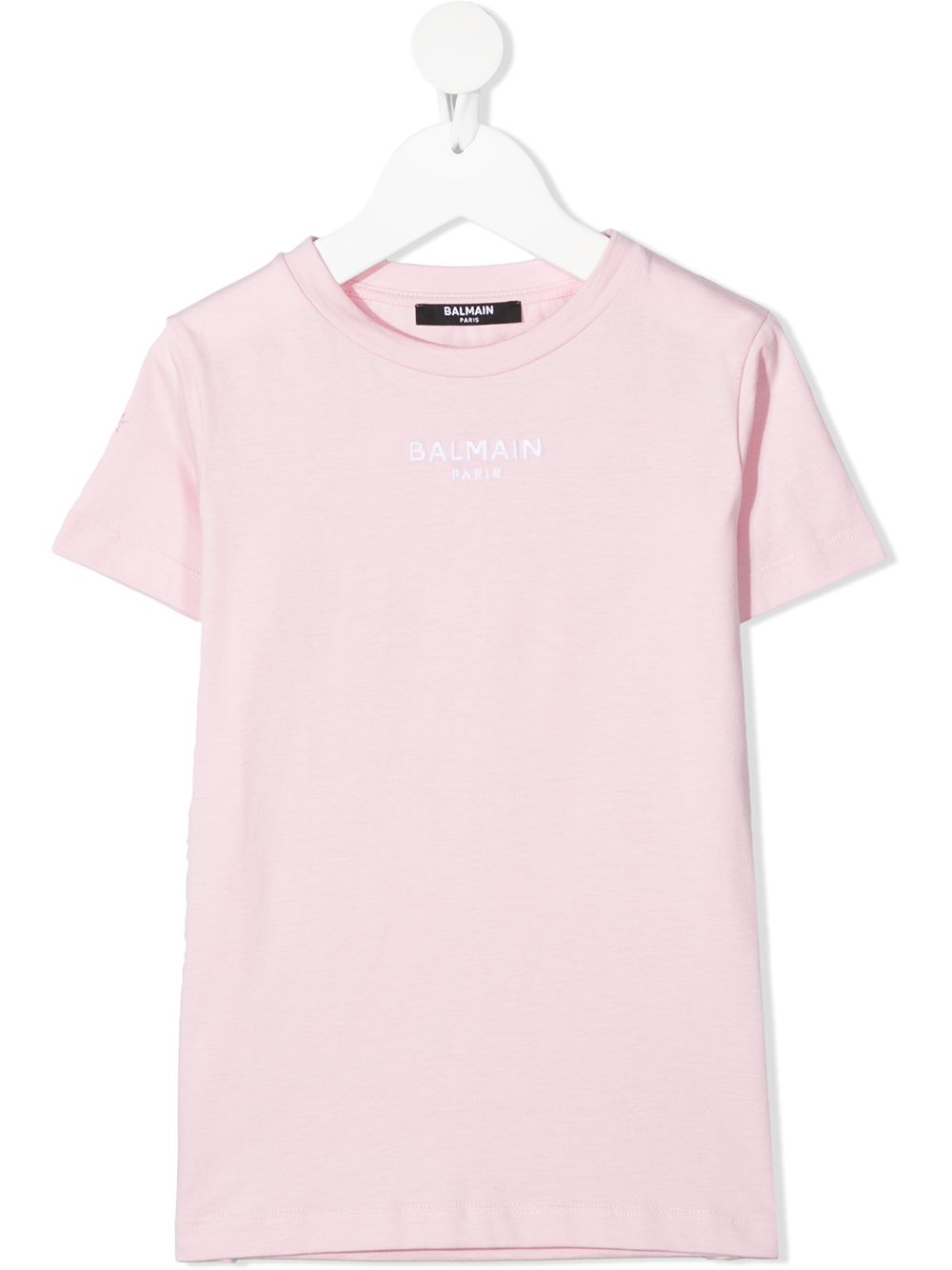 

Balmain Kids playera con logo bordado - Rosado