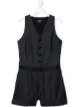 Image 1 of Dsquared2 Kids V-neck denim playsuit