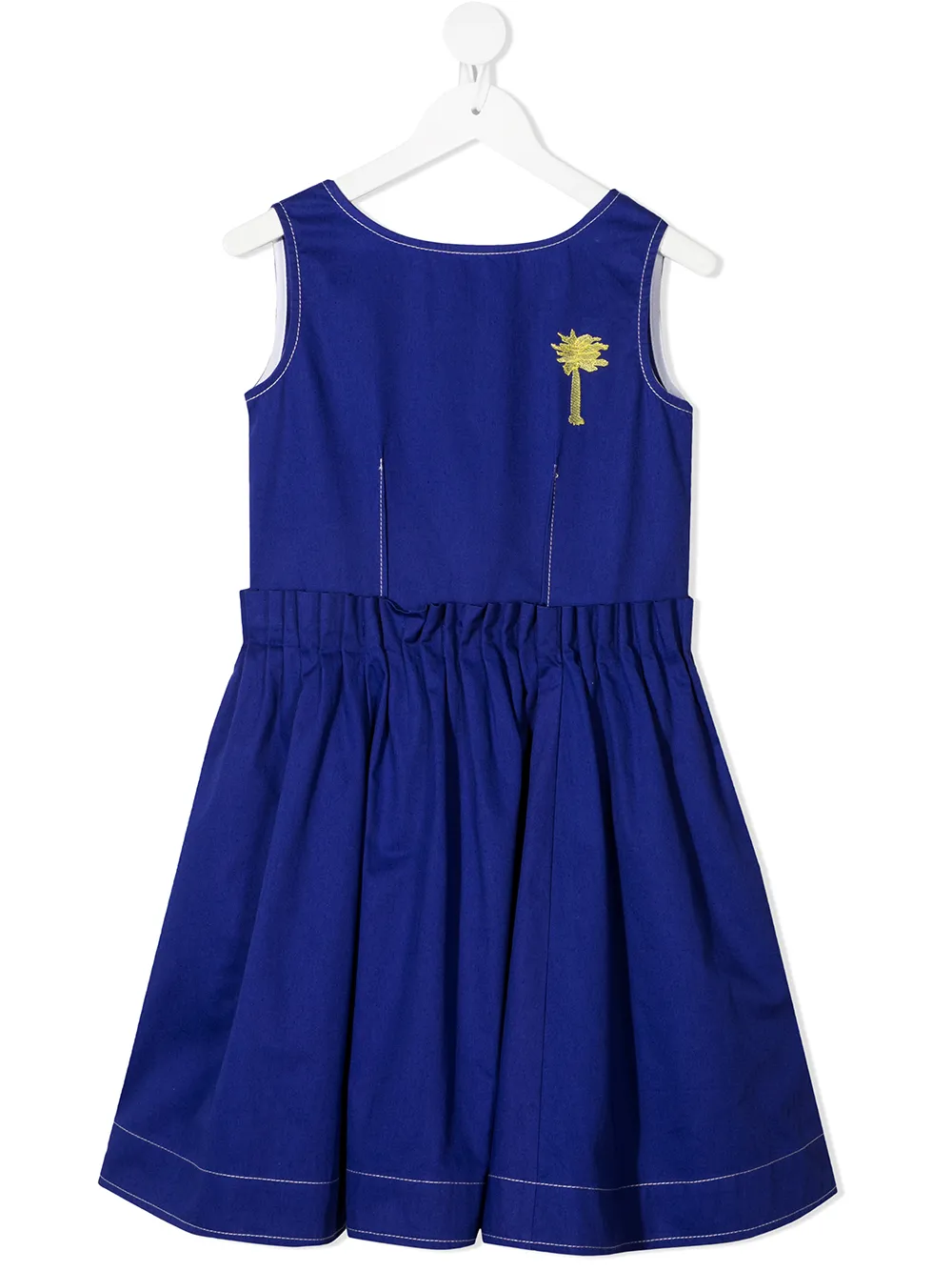 фото Marni kids расклешенное платье с контрастной отделкой