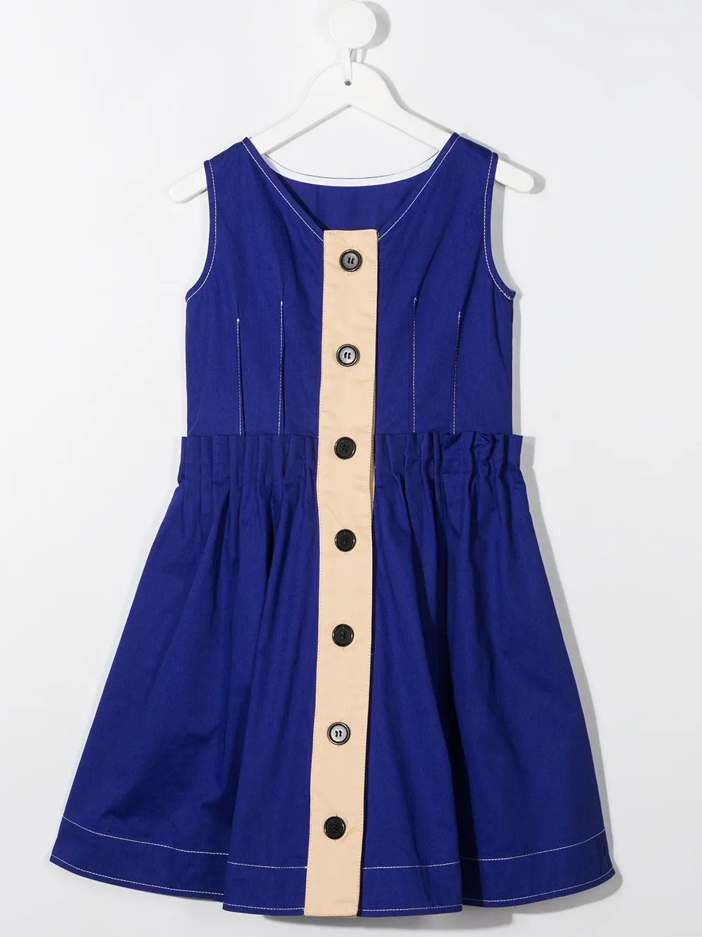 фото Marni kids расклешенное платье с контрастной отделкой