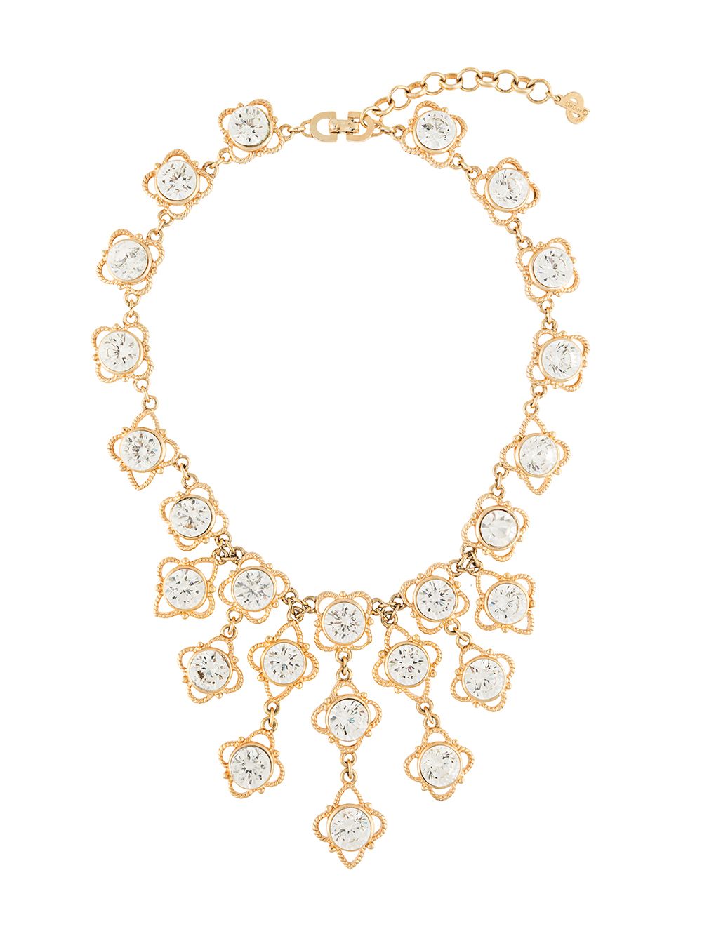 Pre-owned Dior  Festoon Necklace In Gold