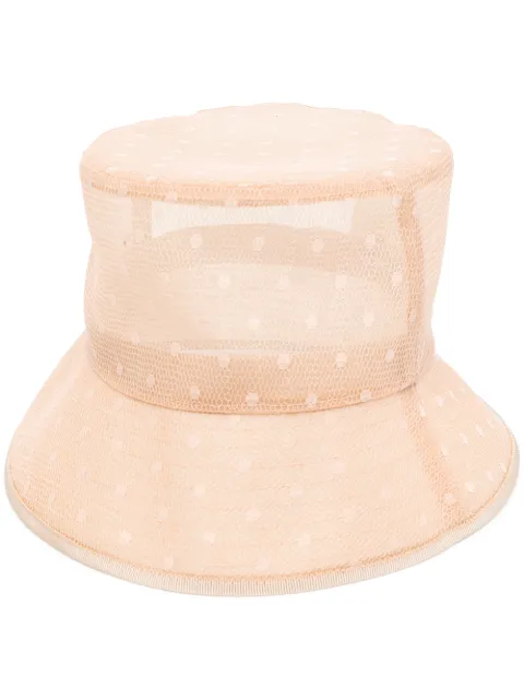 RED Valentino polka-dot mesh hat