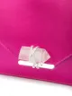 Marchesa satin-effect quartz crystal shoulder bag