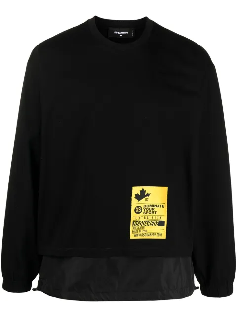 DSQUARED2 logo-patch removable-panel sweatshirt