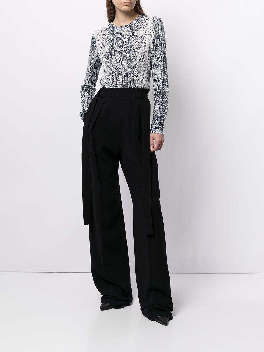 Proenza Schouler Top met slangenhuidprint - Blauw