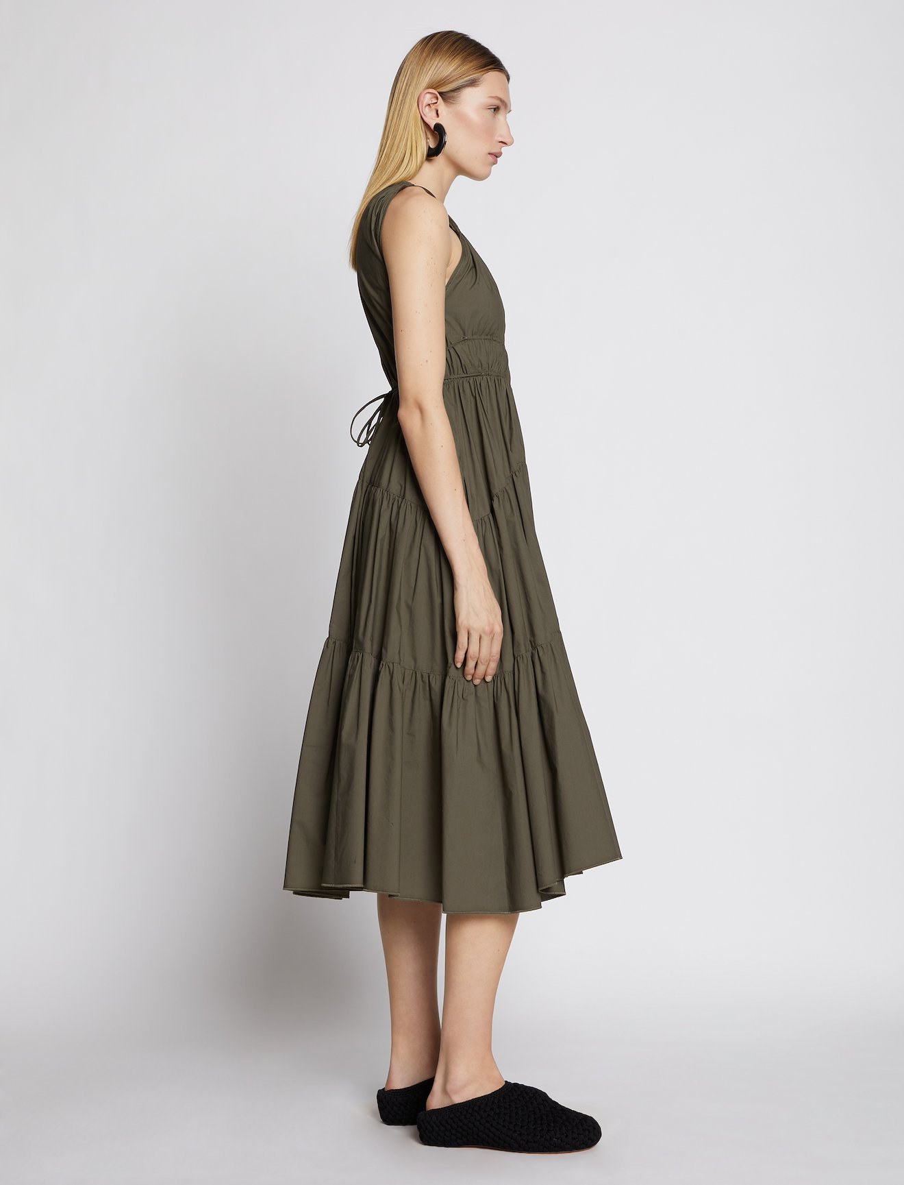 Poplin Gathered Tiered Dress #1