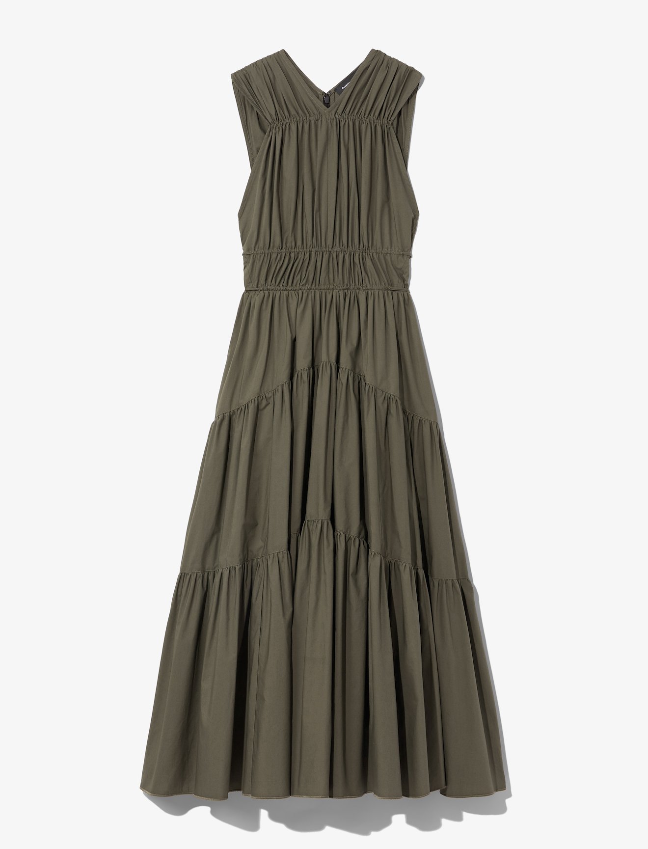 Poplin Gathered Tiered Dress #4