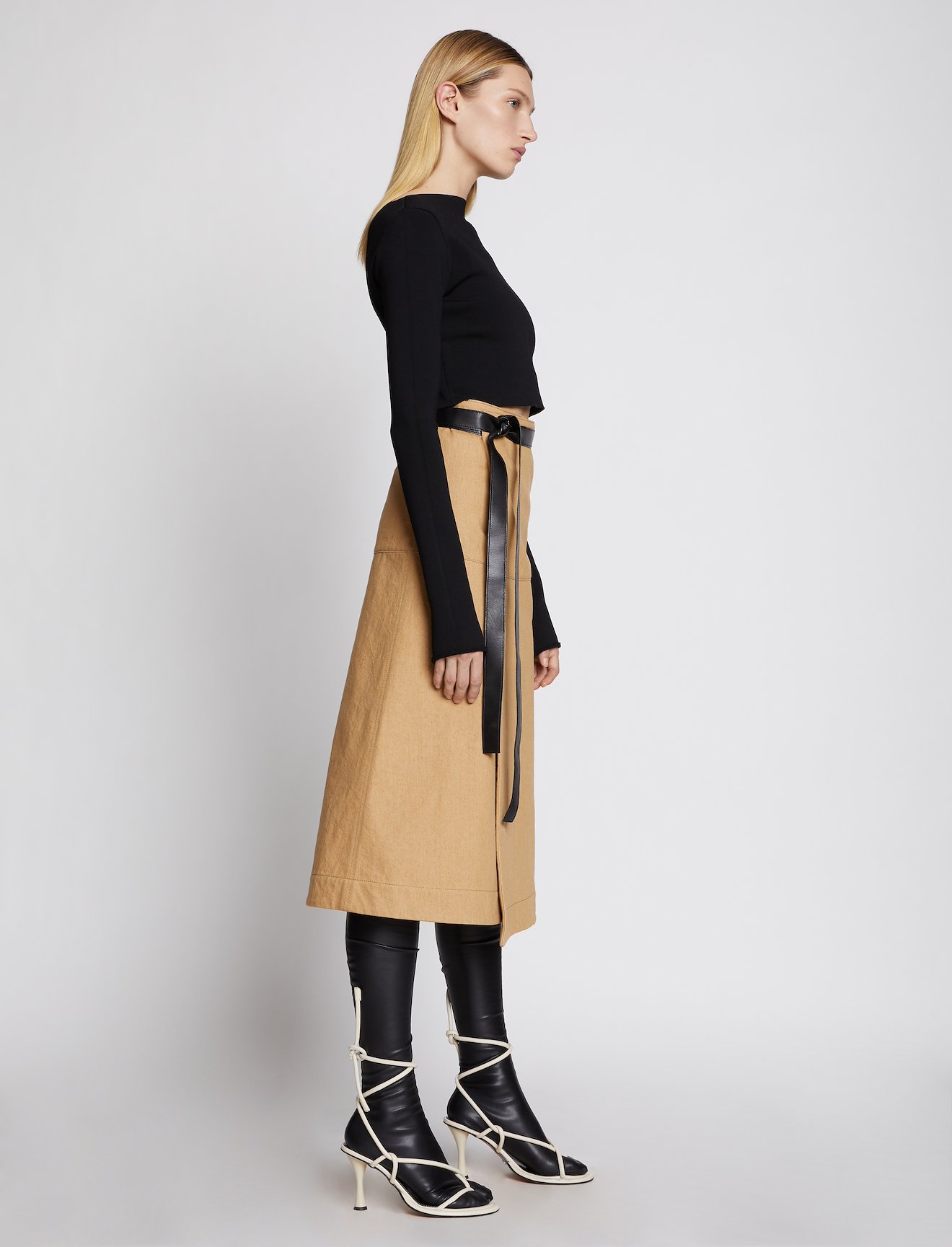 Cotton Canvas Wrap Skirt #2