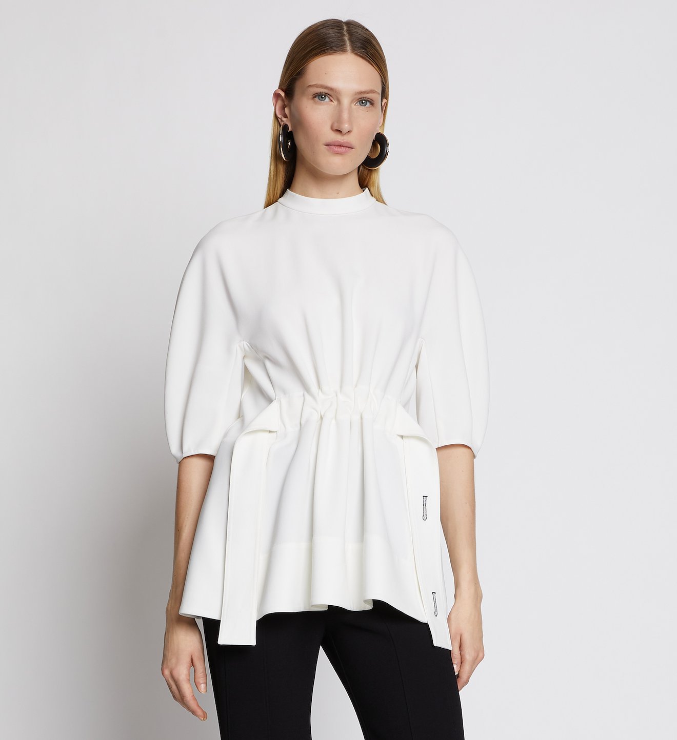 Crepe Belted Top