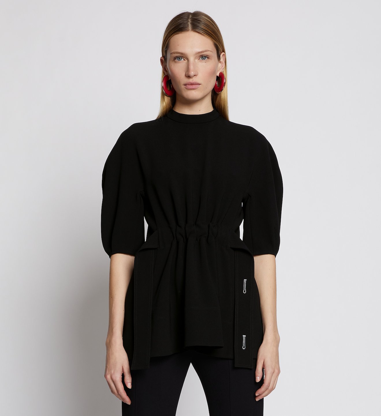 Crepe Belted Top