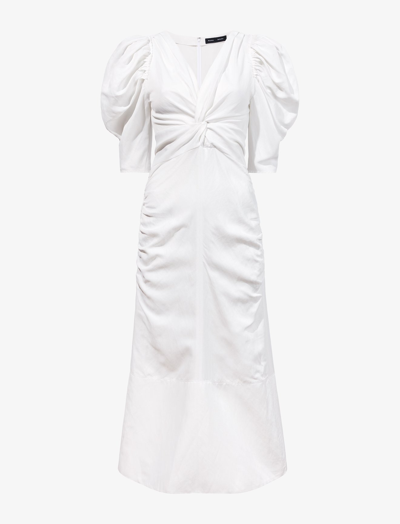 Linen Viscose Shirred Sleeve Dress #4