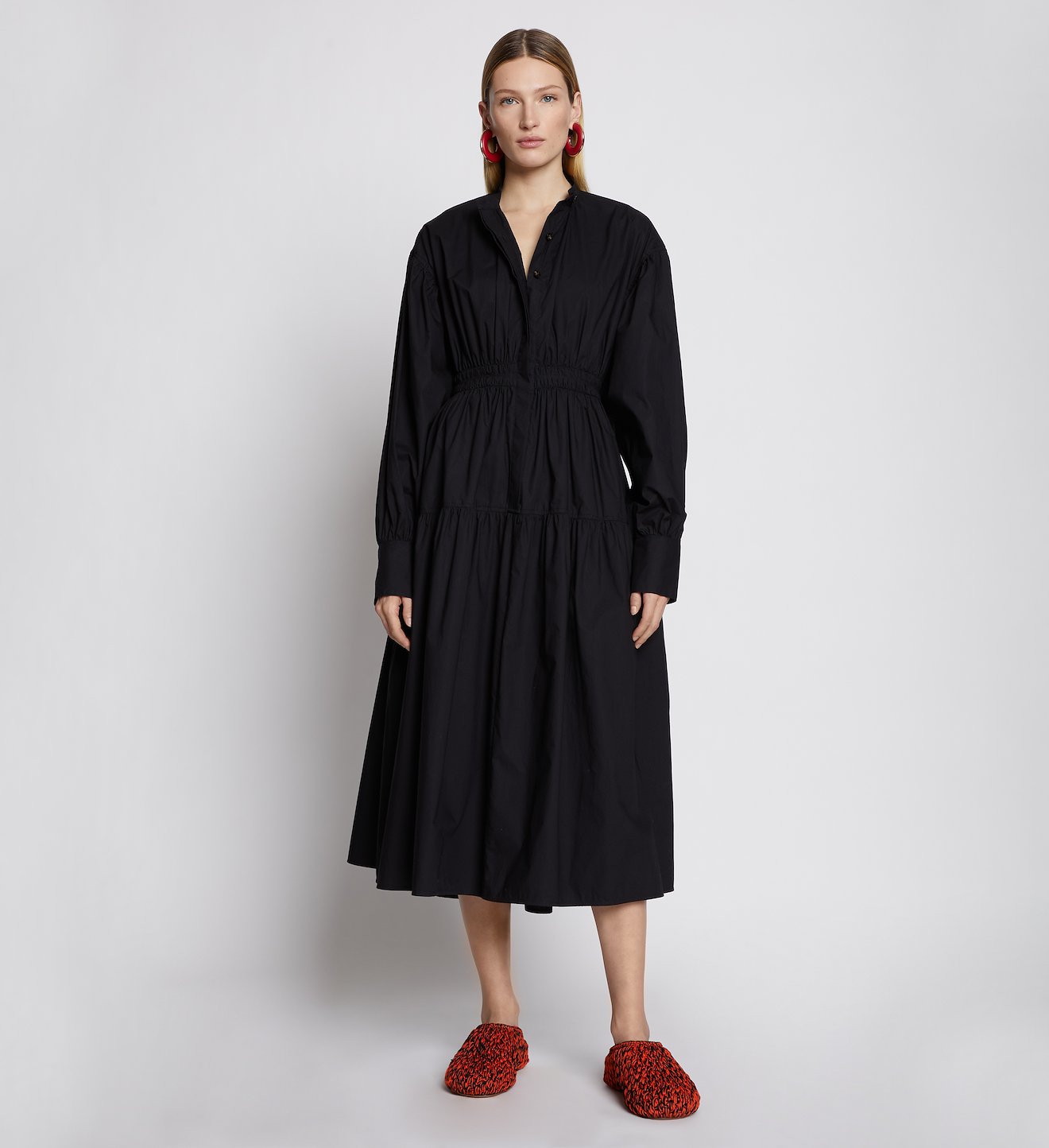 Poplin Open Back Dress