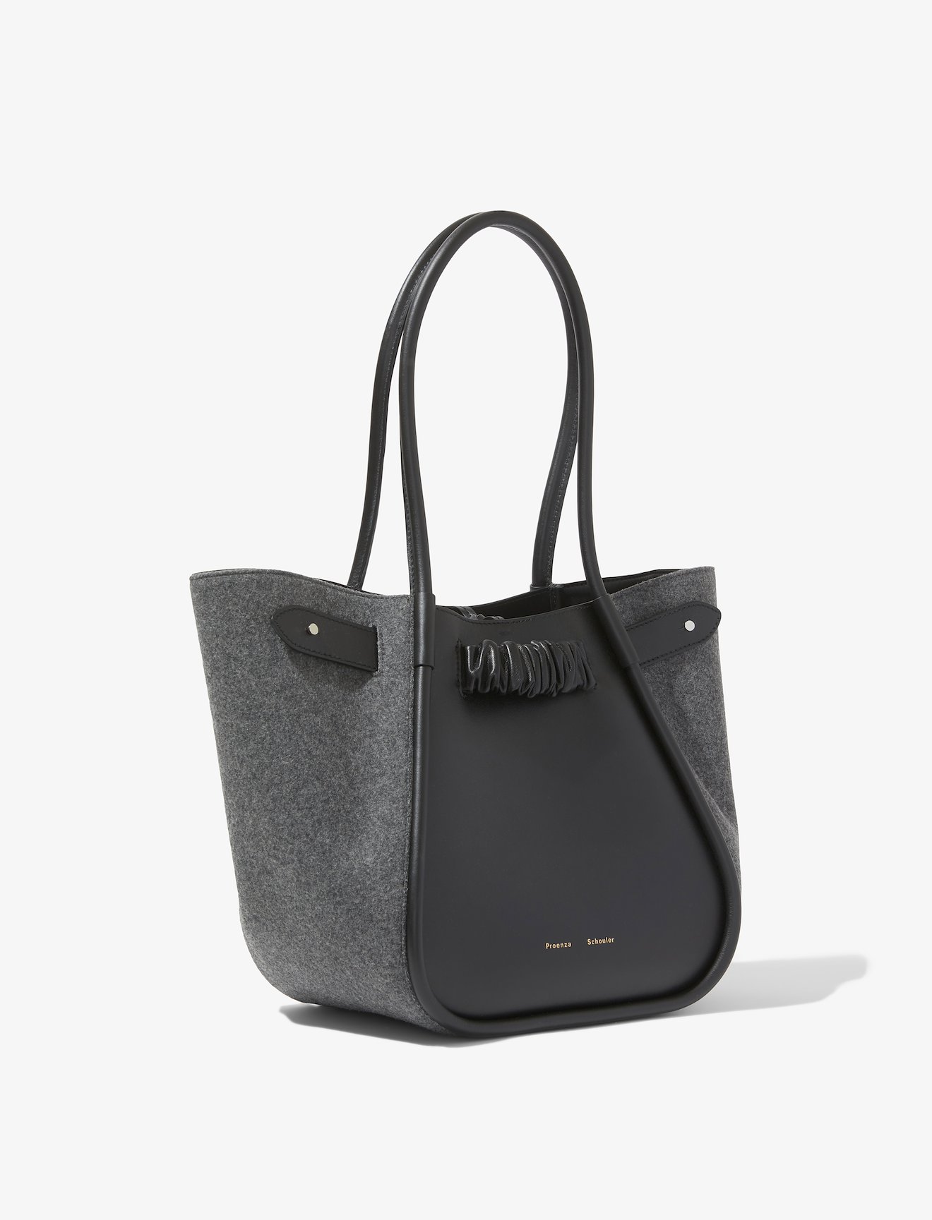 Large Felted Ruched Tote #1