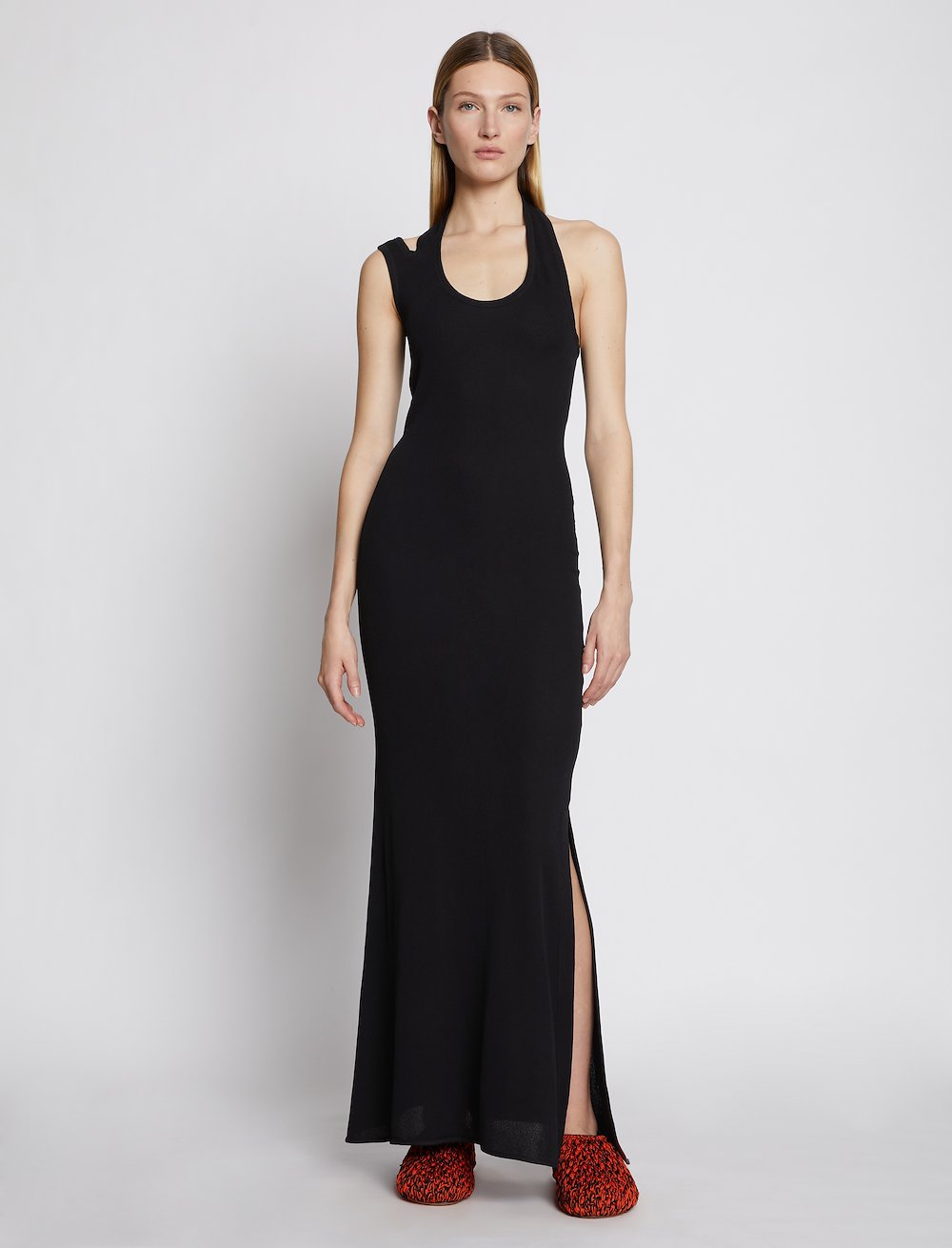 Crepe Jersey Halter Dress