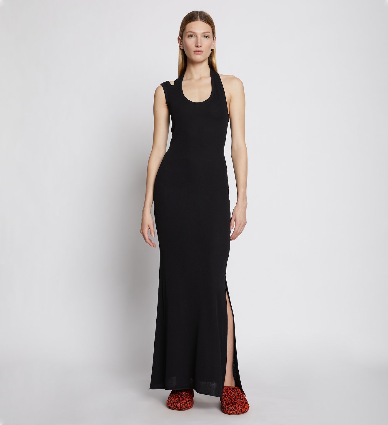 Crepe Jersey Halter Dress