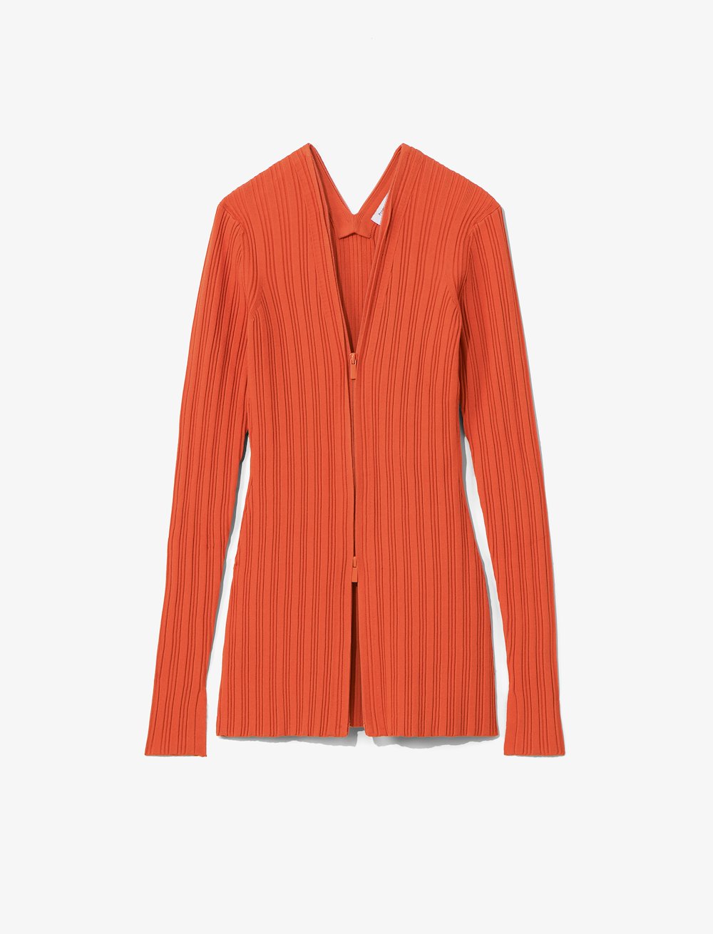 Rib Knit Zip Cardigan