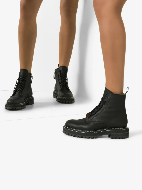 Proenza Schouler lug sole Combat Boots Farfetch