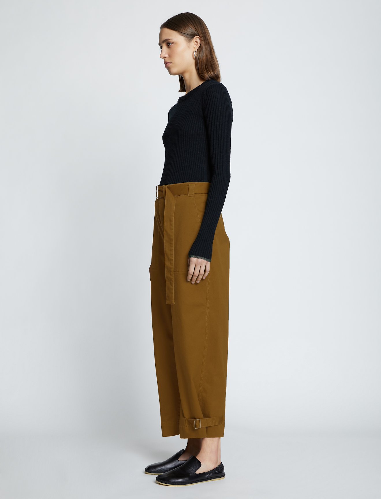Cotton Twill Tapered Pants #1